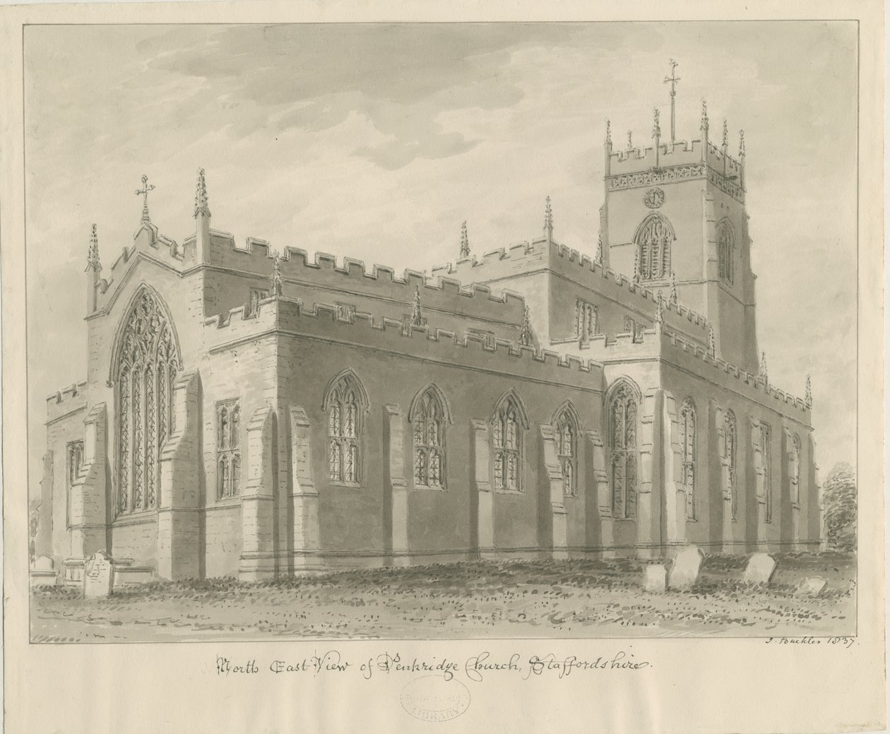 Iglesia de Penkridge, 1837 de John Buckler