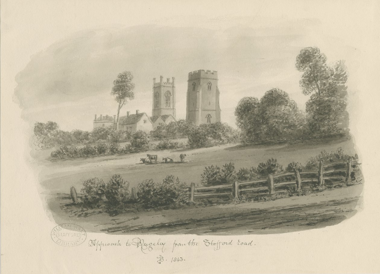 Rugeley Town - Desde la Carretera de Stafford de John Buckler