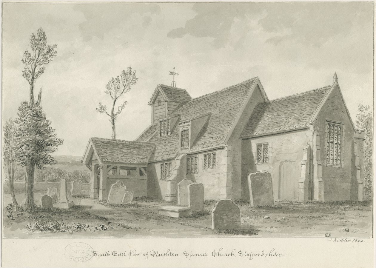 Iglesia de Rushton Spencer de John Buckler