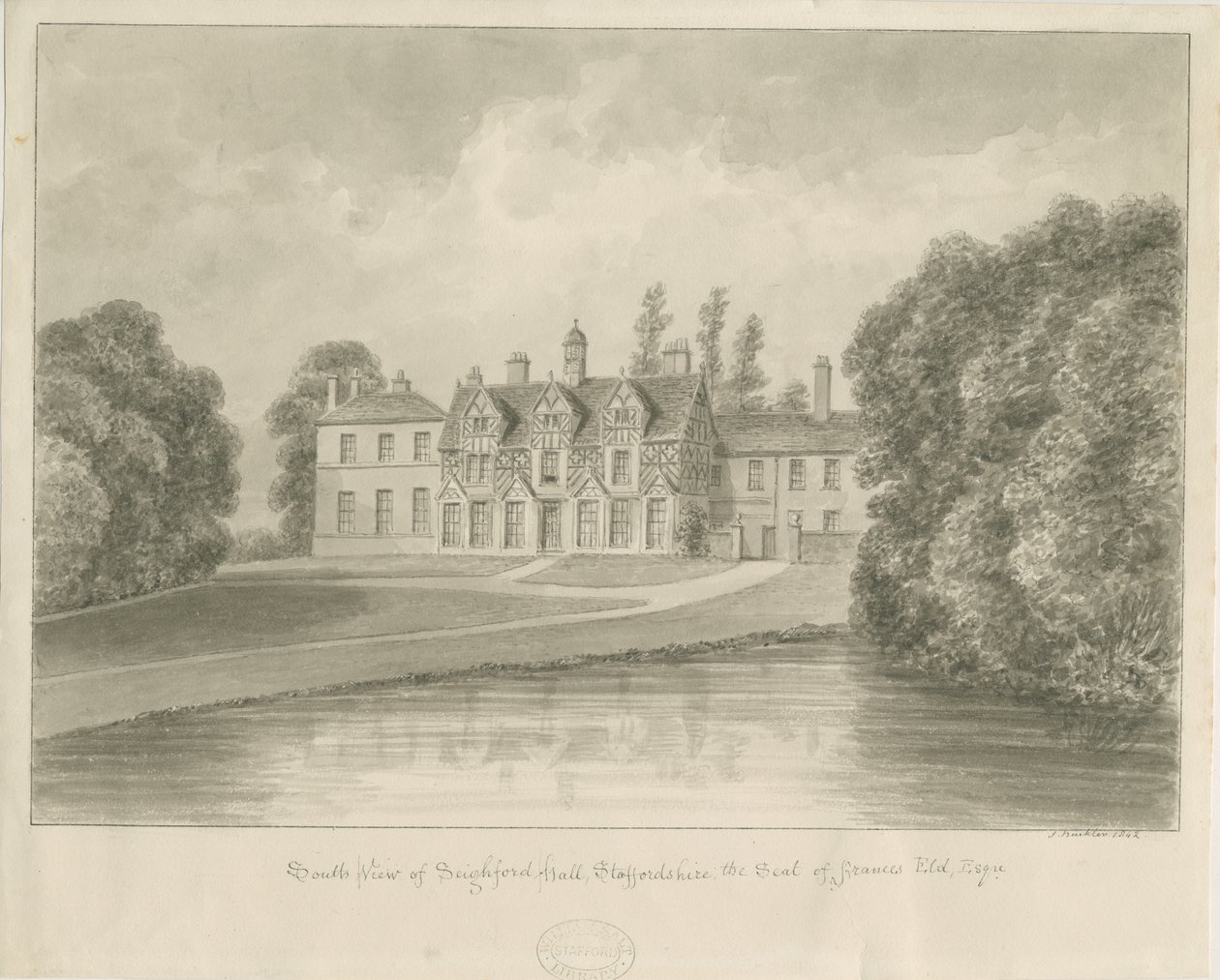 Seighford Hall de John Buckler