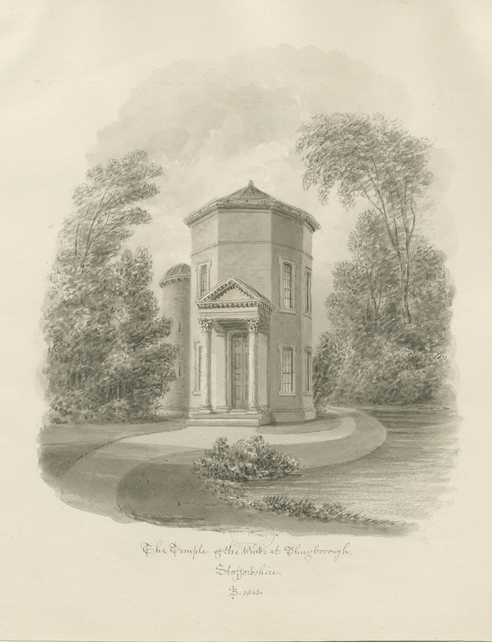 Shugborough - Templo de los Vientos de John Buckler