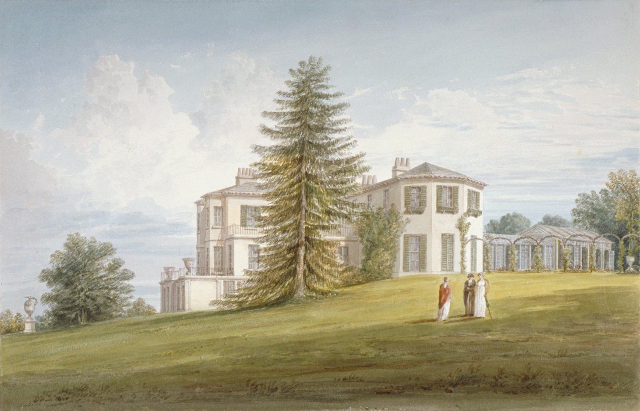 Vista suroeste de Bromley Hill, Bromley, Kent, 1815 de John Buckler