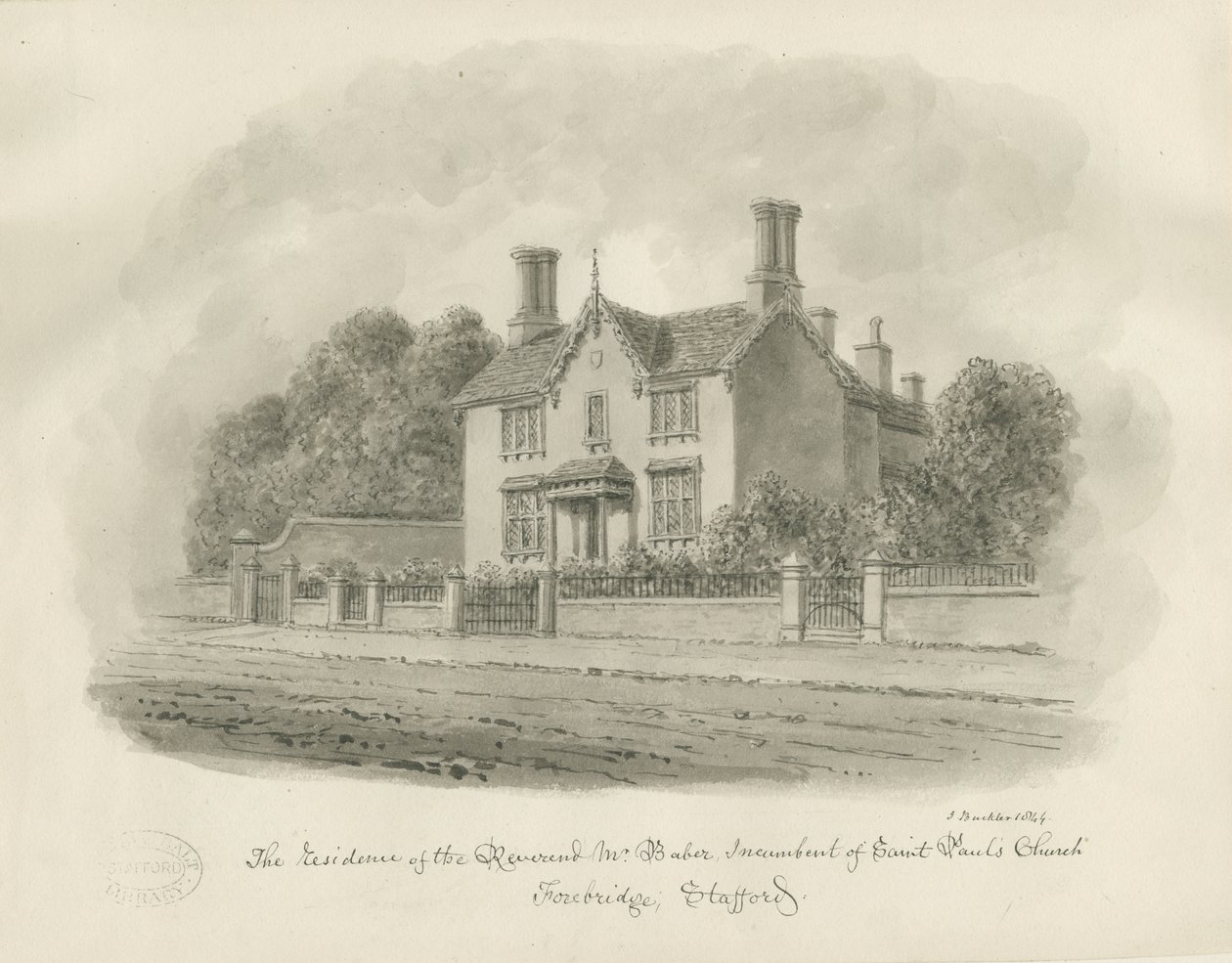 Stafford - Residencia del Reverendo Baber de John Buckler