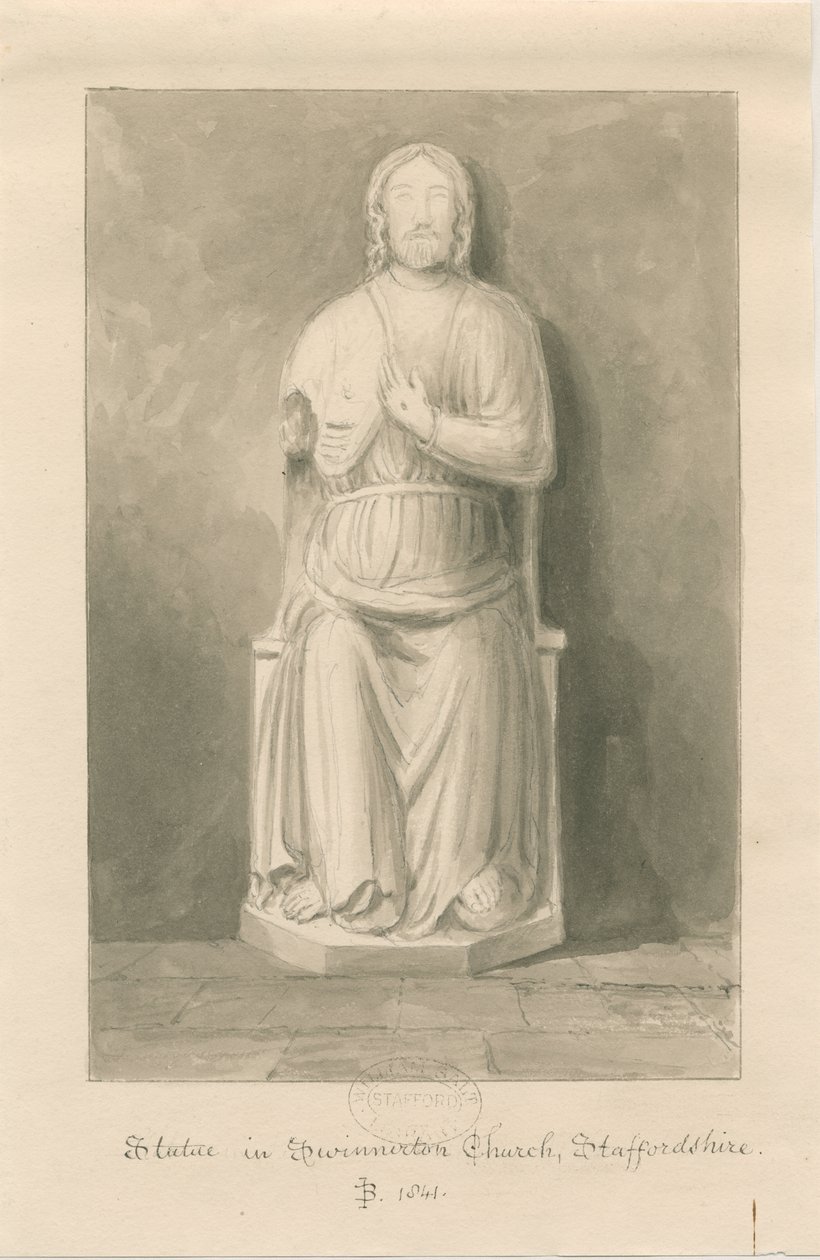 Iglesia de Swynnerton - Estatua de Jesucristo de John Buckler