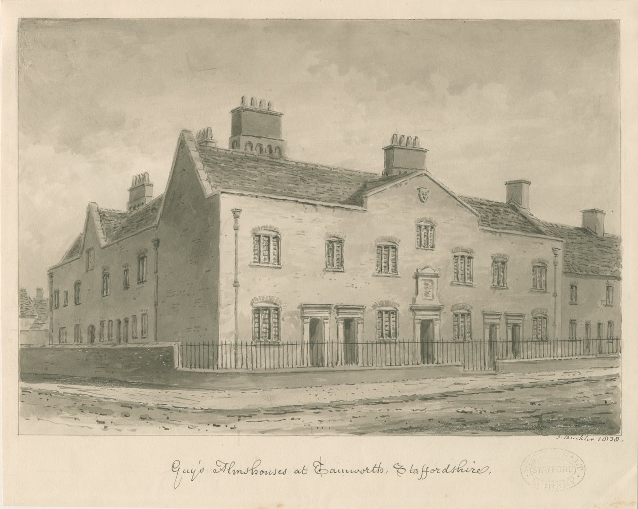 Tamworth - Casas de Caridad de Guy de John Buckler