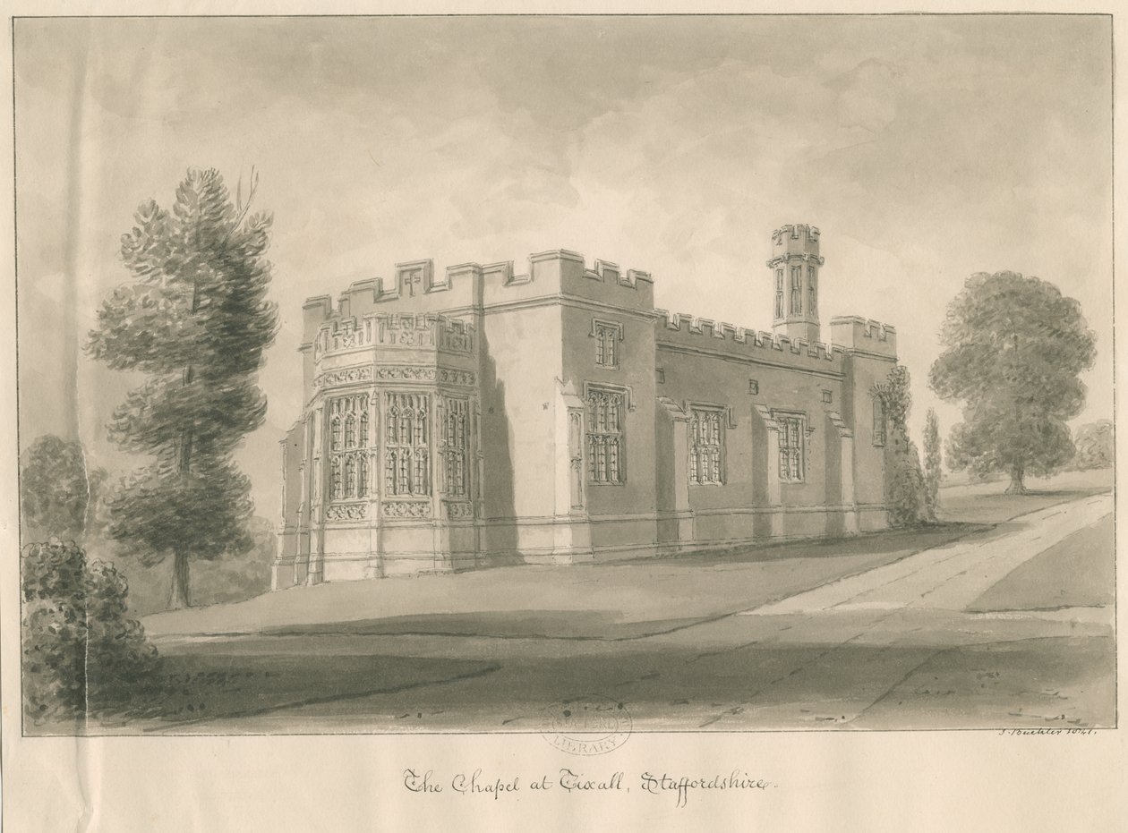 Tixall - Capilla en Tixall Hall de John Buckler