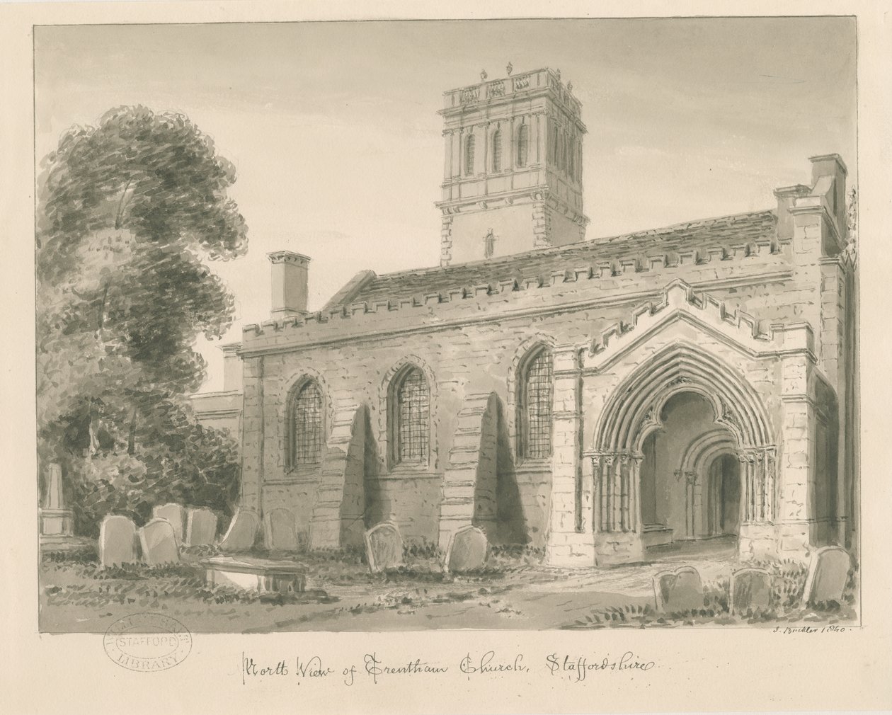 Iglesia de Trentham de John Buckler
