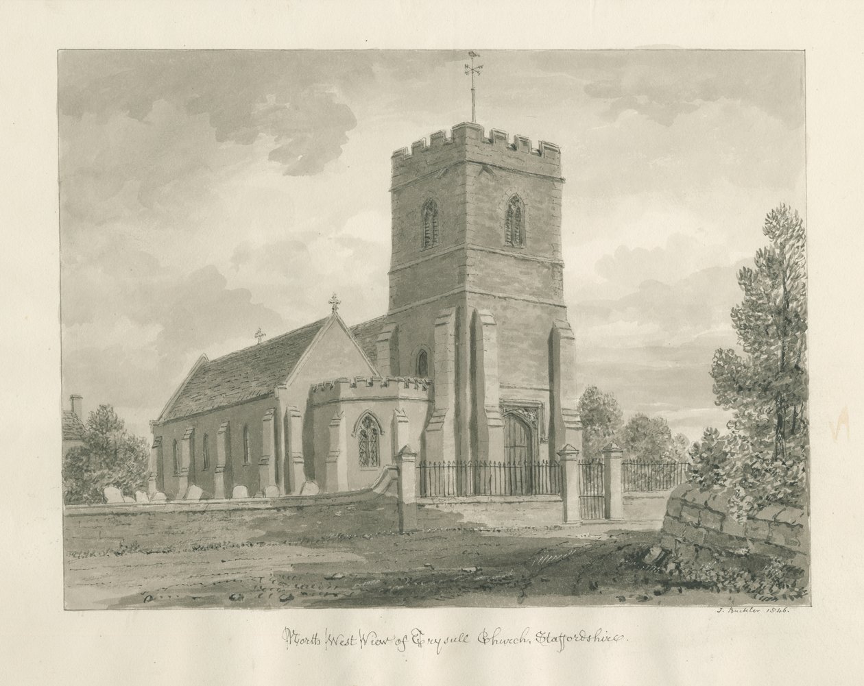Iglesia de Trysull de John Buckler