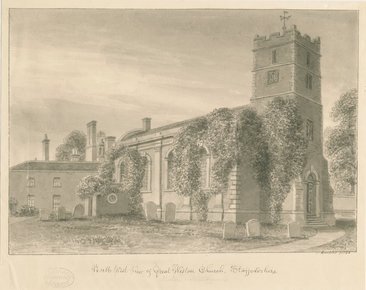 Iglesia de Weston-under-Lizard de John Buckler