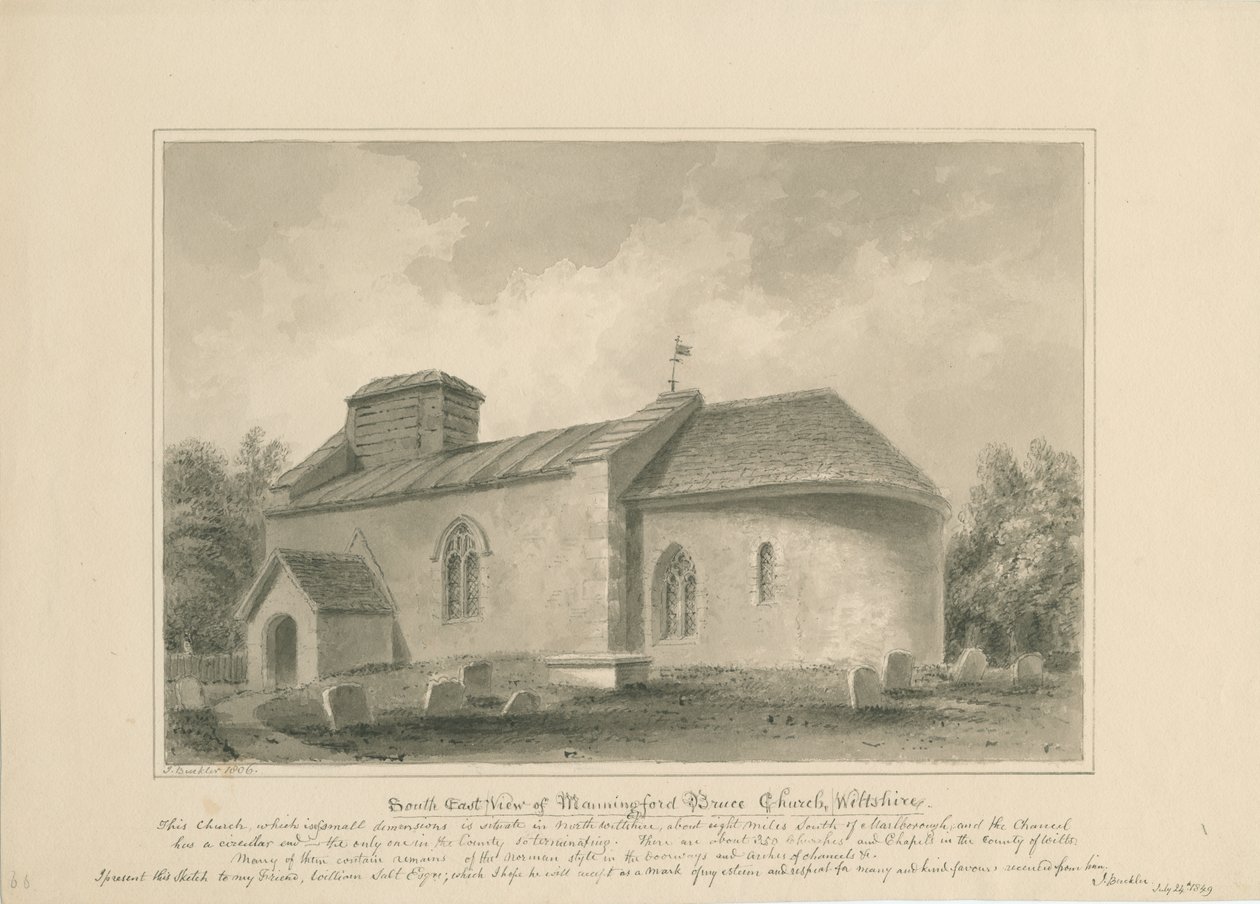 Wiltshire - Iglesia de Manningford Bruce de John Buckler