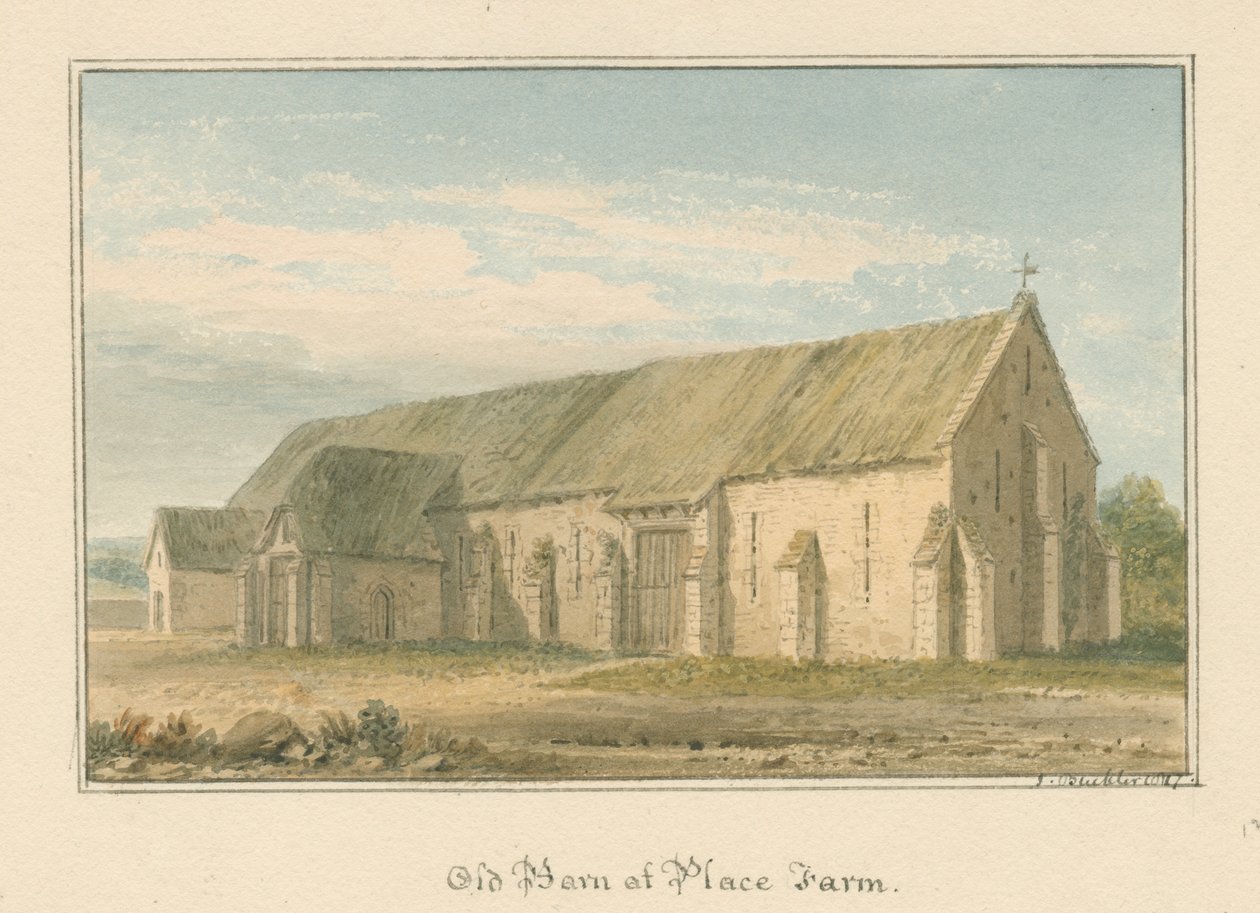 Wiltshire - Place Farm - Granero Viejo, 1817 de John Buckler