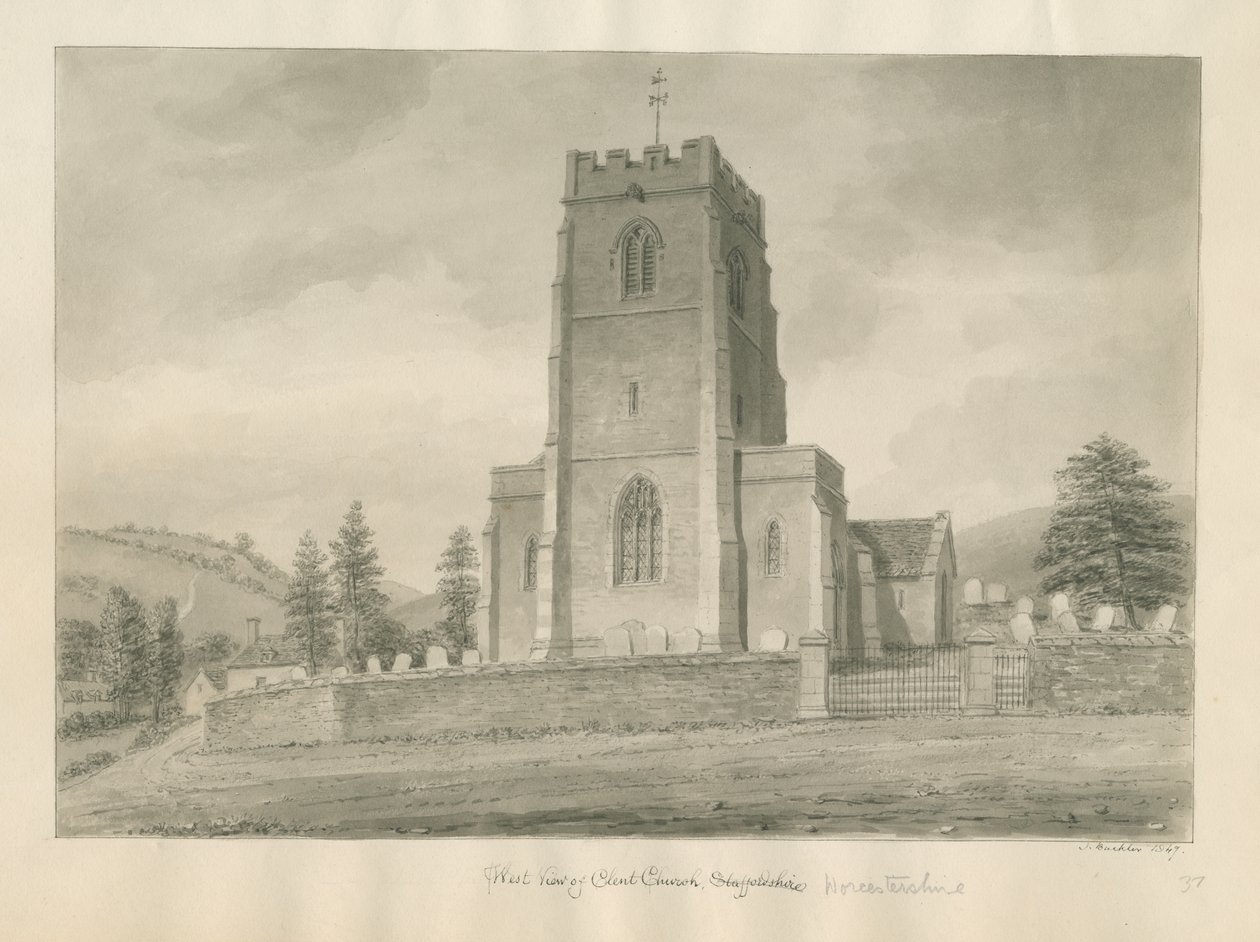Worcestershire - Iglesia de Clent de John Buckler