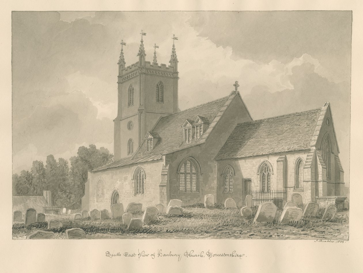 Worcestershire - Iglesia de Hanbury de John Buckler