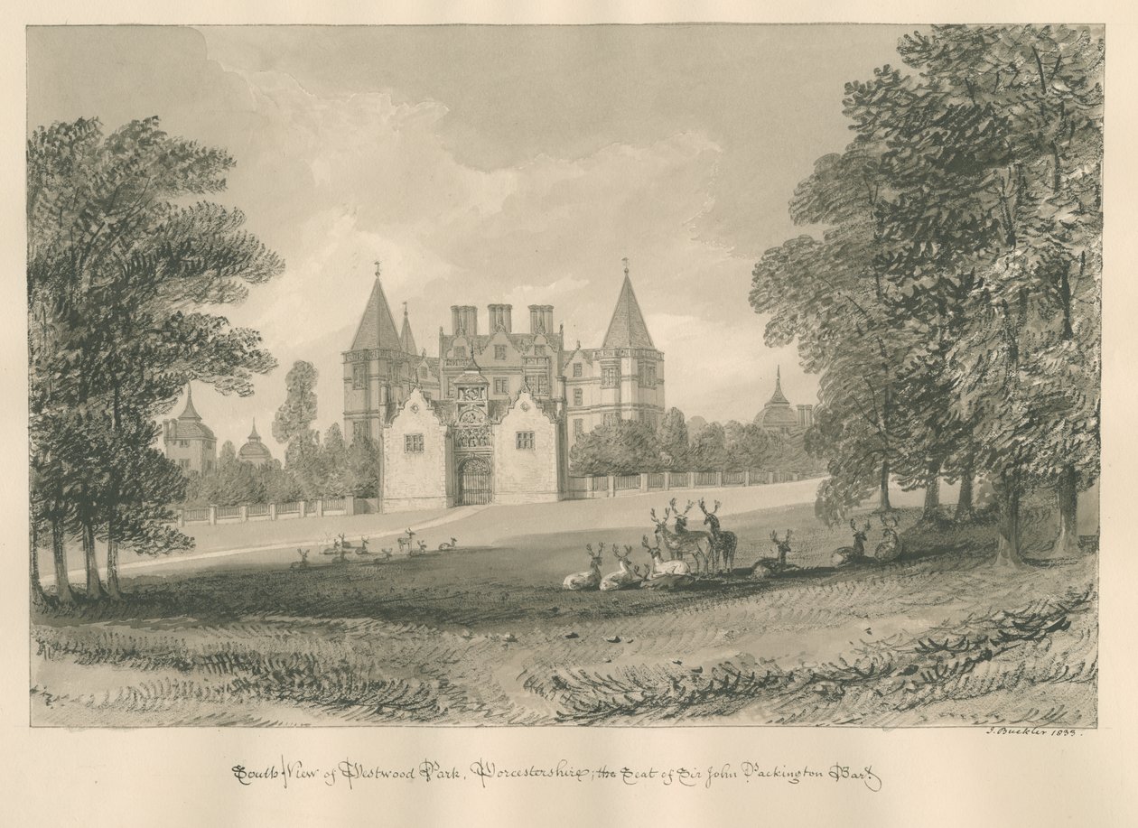 Worcestershire - Parque de Westwood, 1833 de John Buckler