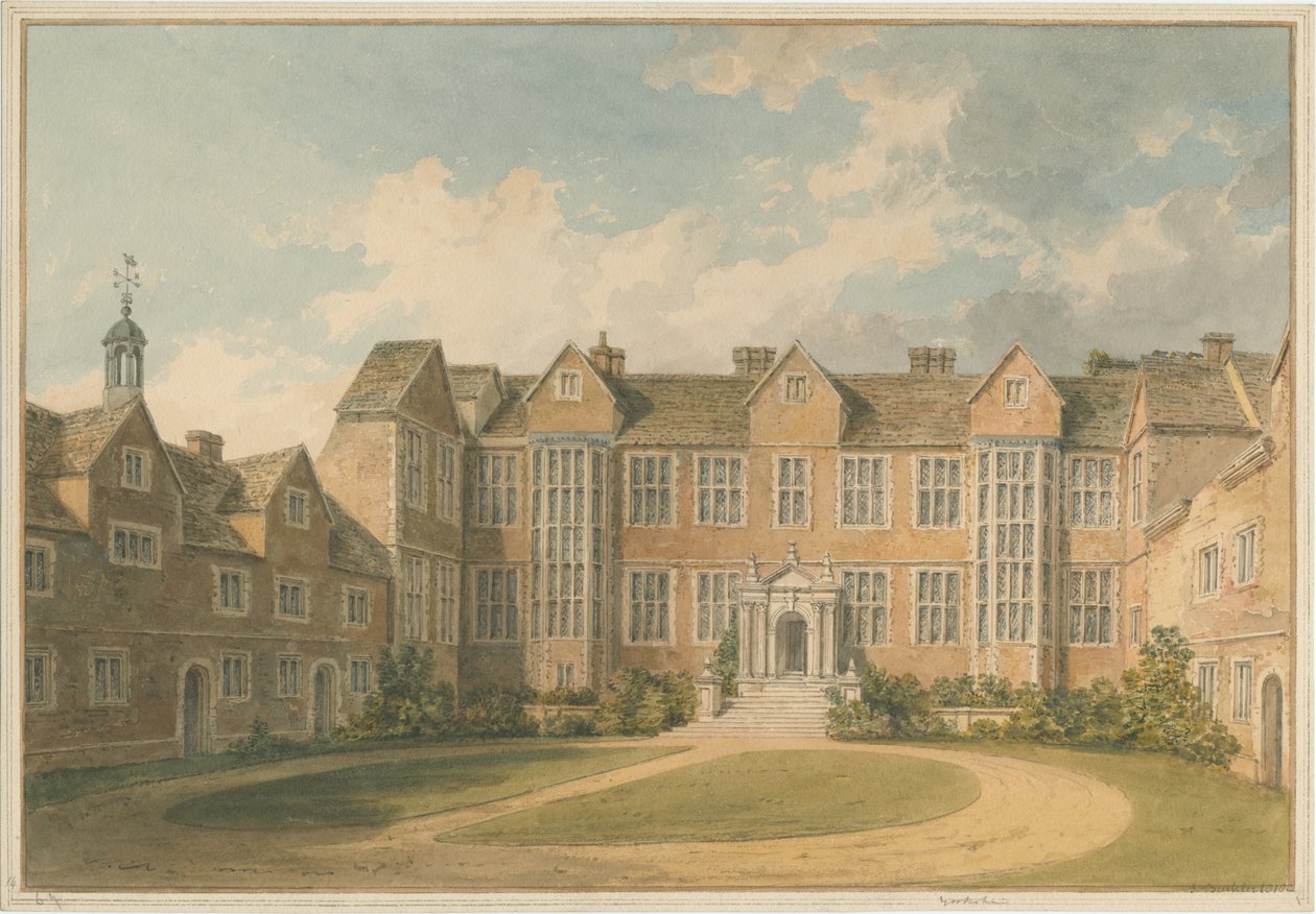 Yorkshire - York - Interior de la Casa Heslington, 1818 de John Buckler