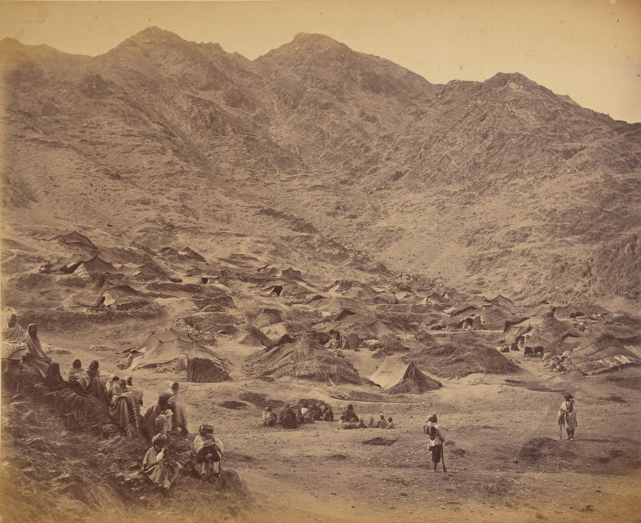 Aldea y campamento kutchi (gitano) cerca de Dakka de John Burke