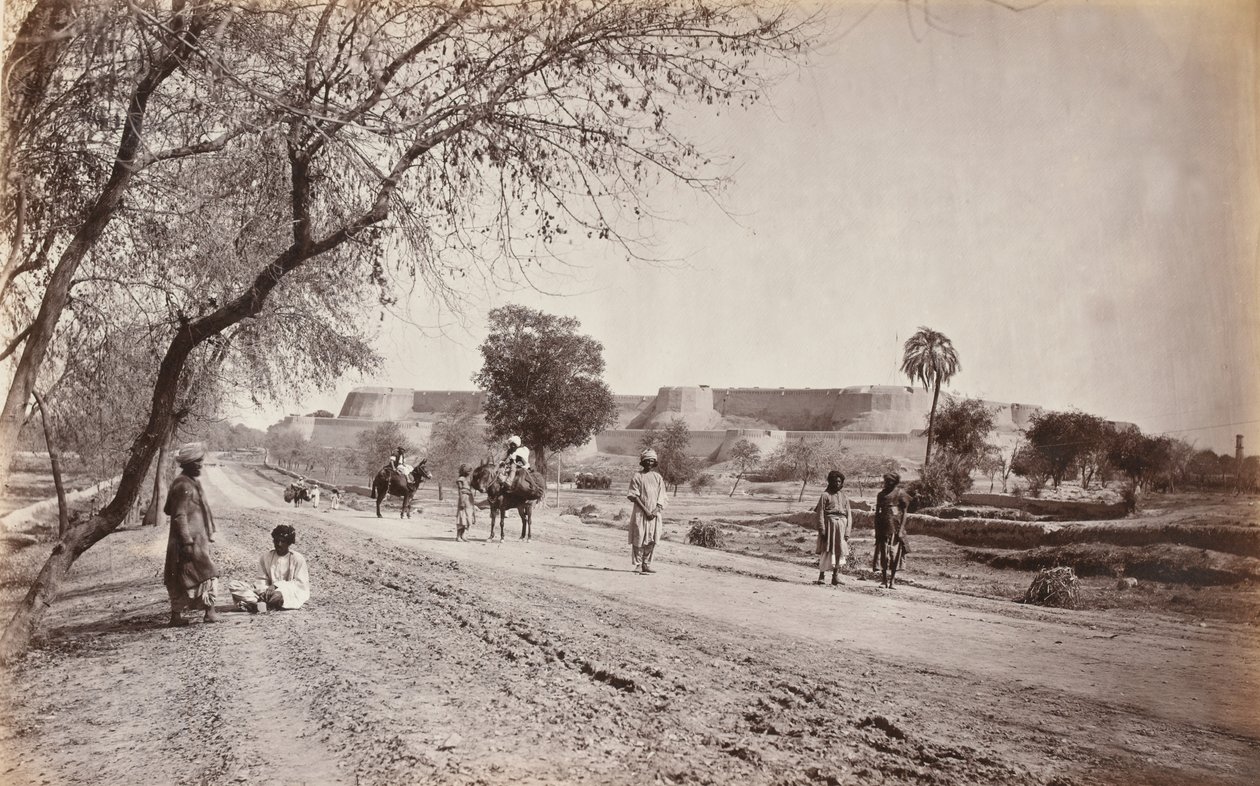 "Fuerte de Peshawar y alrededores, desde la cárcel", c.1862 de John Burke