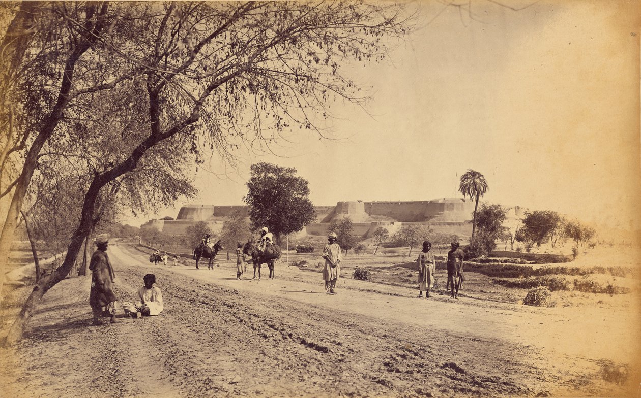 Fuerte de Peshawur y alrededores, desde la Cárcel de John Burke