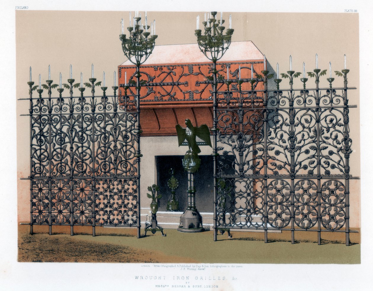 Rejas de hierro forjado, siglo XIX de John Burley Waring