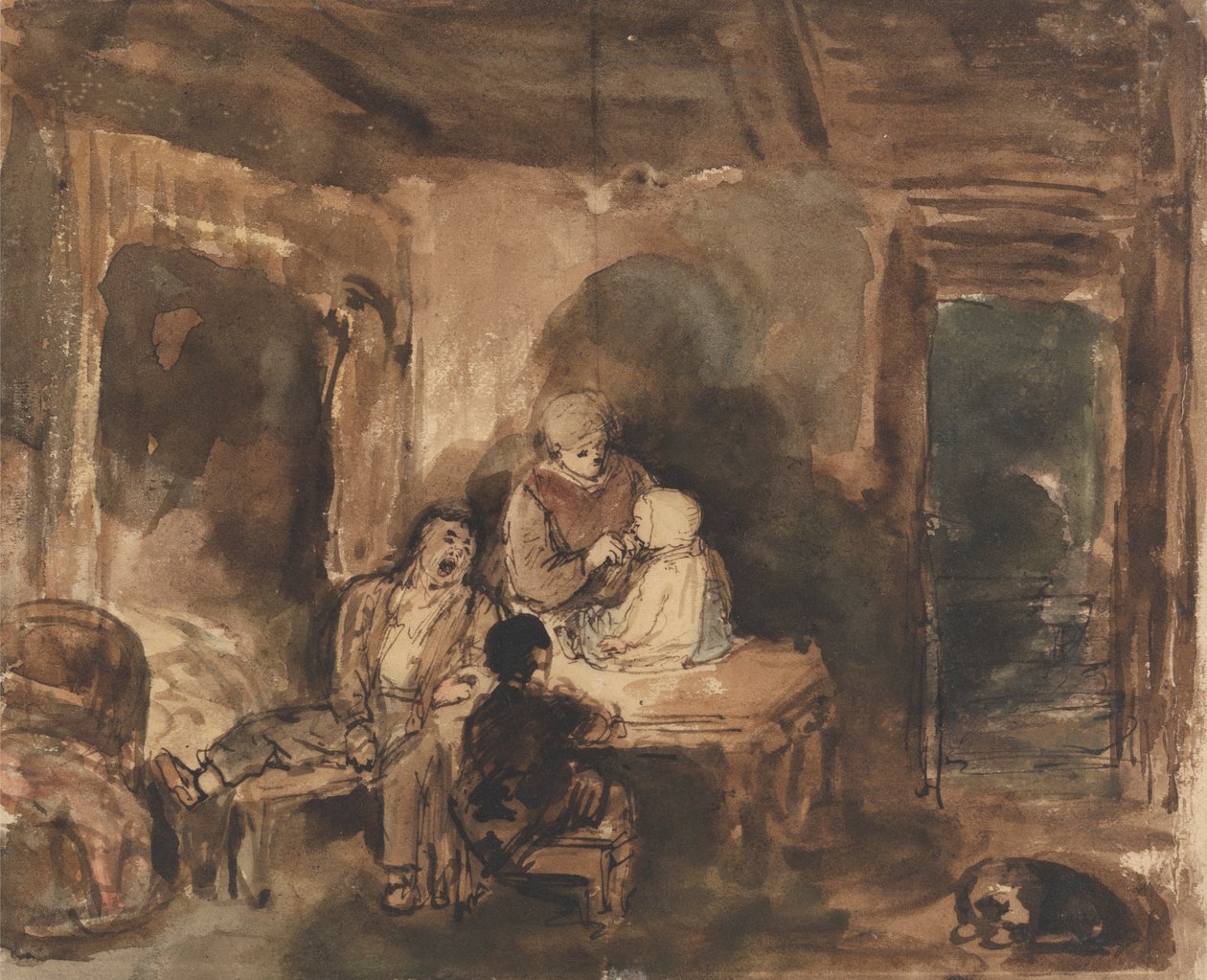 Interior de la cabaña de John Burnet