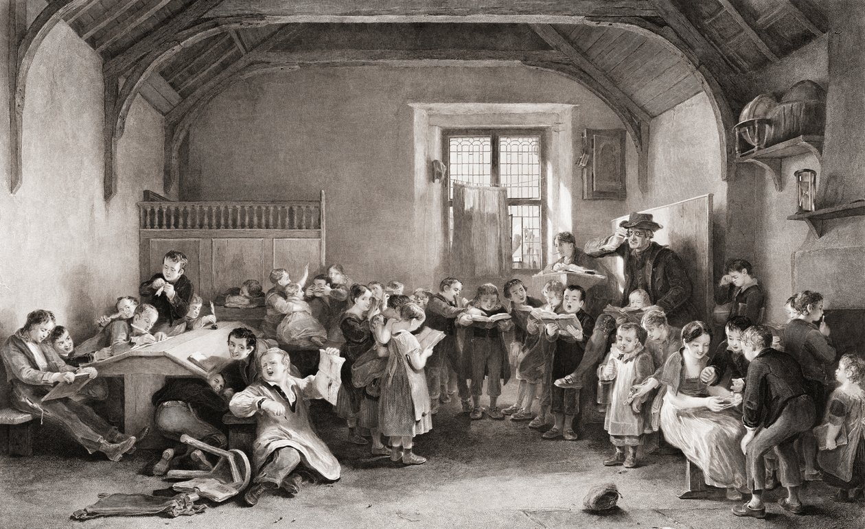 La escuela. Siglo XIX. de John Burnet