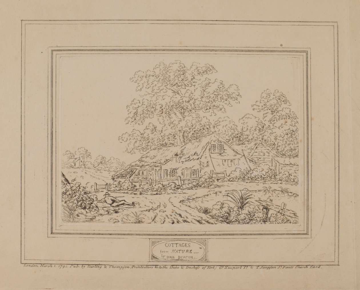 Cabañas de la Naturaleza (con árbol central) de John Burton
