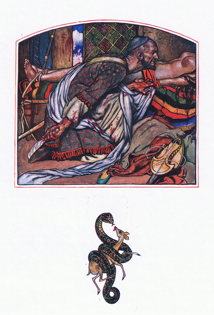 Amor Afridi, ilustración de El jardín de Kama (y otras letras de la India), 1920 de John Byam Liston Shaw