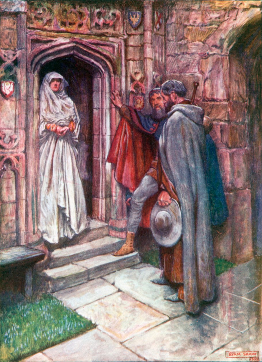 El cristiano ante la discreción (litografía en color) de John Byam Liston Shaw