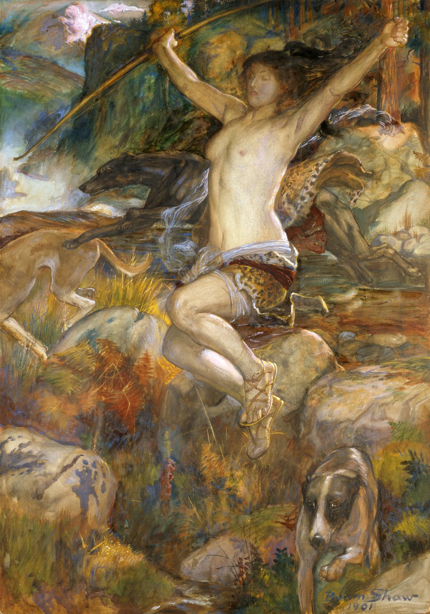 Diana de la caza, 1901 de John Byam Liston Shaw