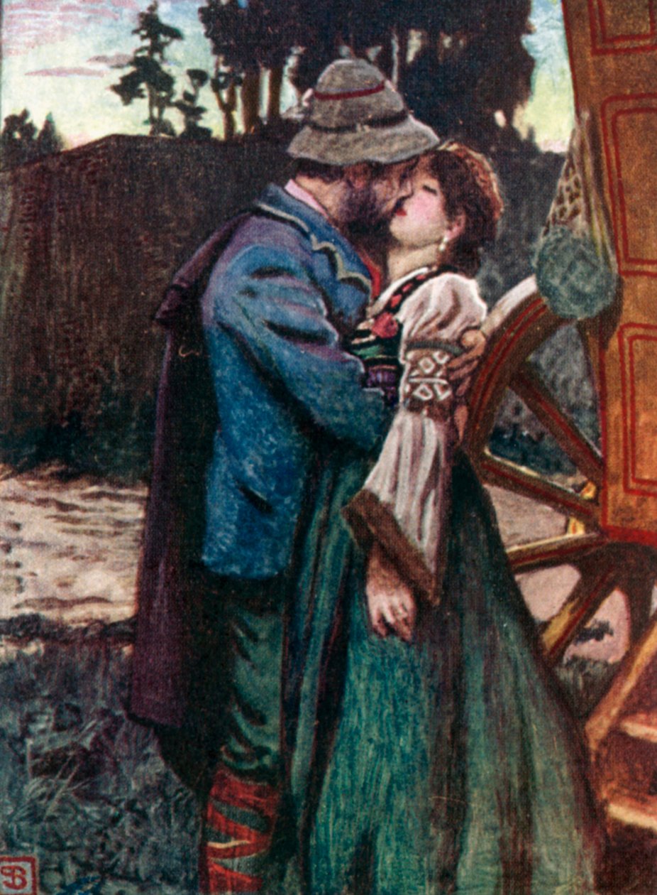 Ruggiero Leoncavallo, I Pagliacci (litografía en color) de John Byam Liston Shaw