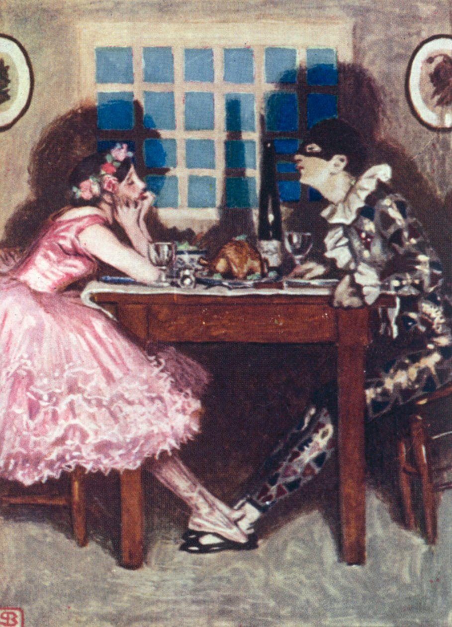 Ruggiero Leoncavallo, I Pagliacci (litografía en color) de John Byam Liston Shaw