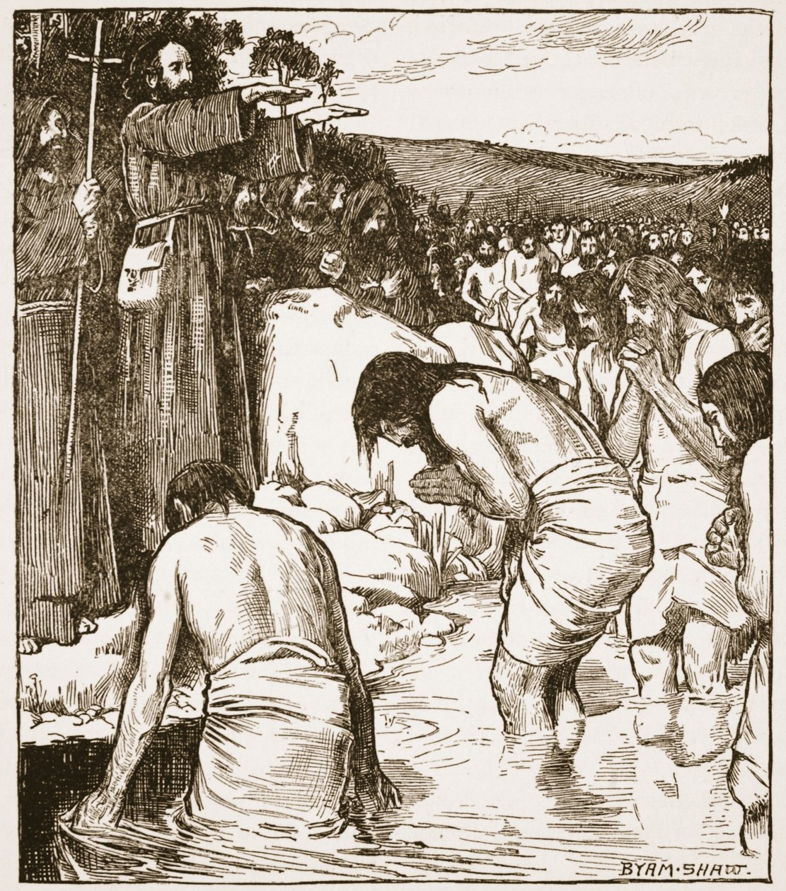 El bautismo en Tara, ilustración de 