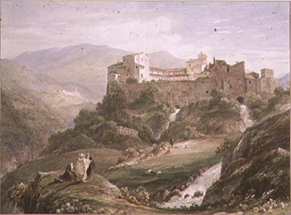 Paisaje italiano, con monasterio de John Byrne