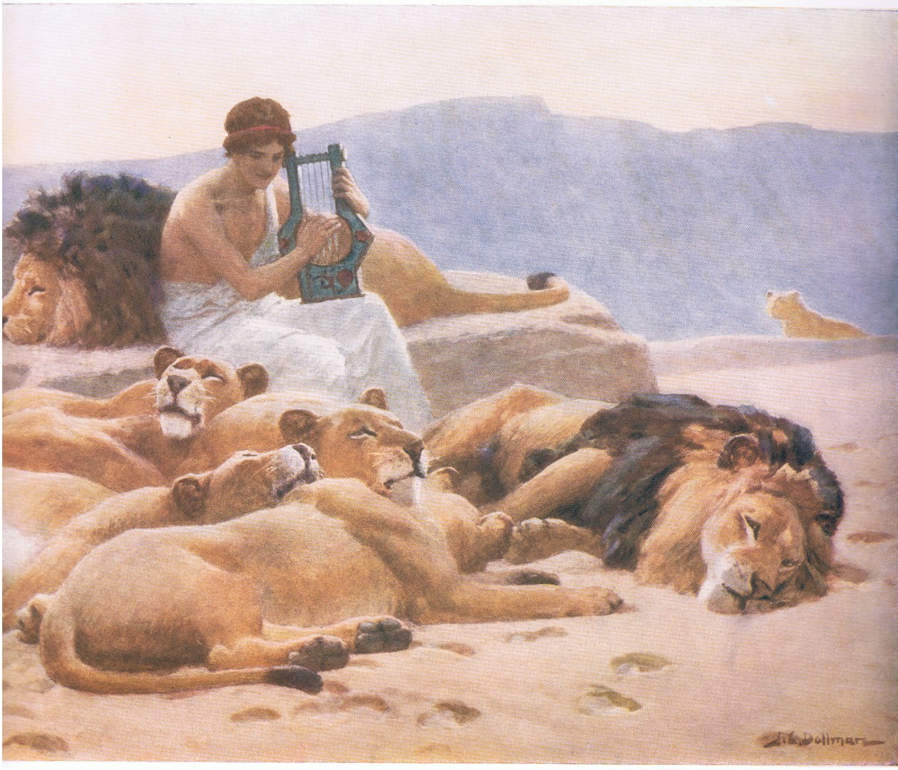 Orfeo y su laúd, Bibbys Annual, 1916-17 de John Charles Dollman
