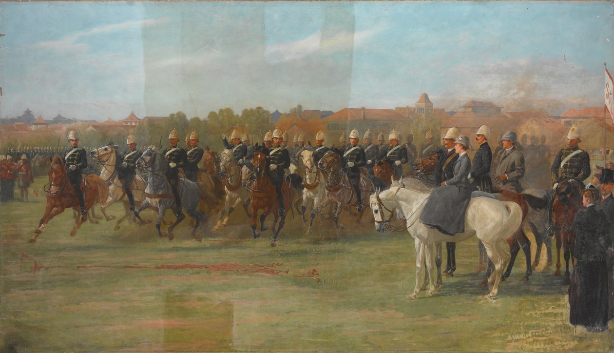 Los Voluntarios de Shanghái en una Revista, 1892 de John Charlton