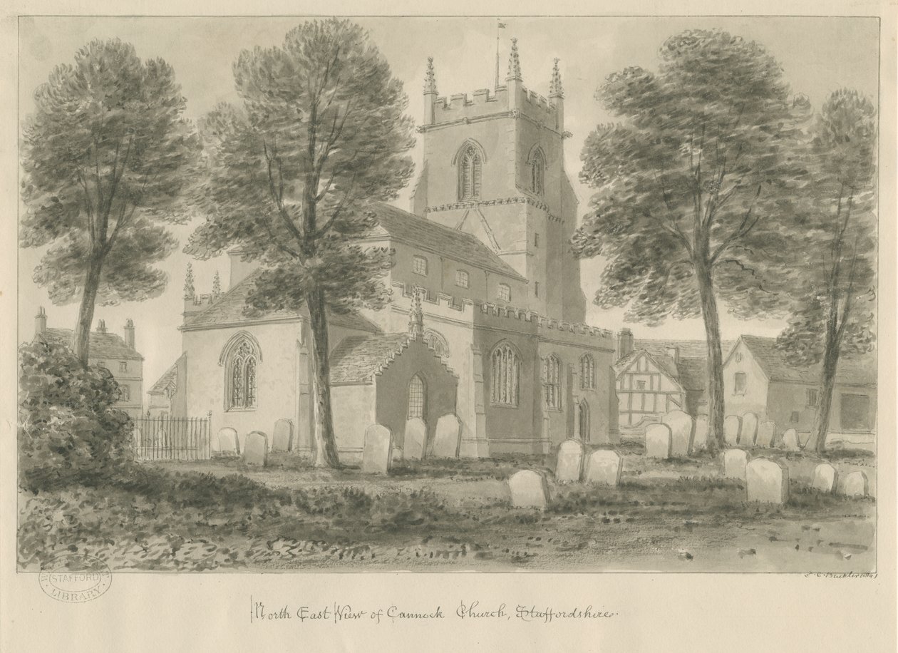 Iglesia de Cannock de John Chessell Buckler