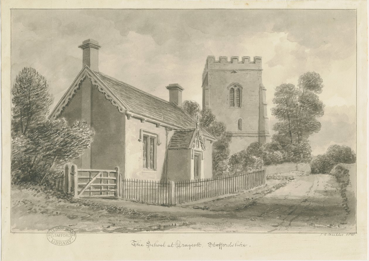 Draycott en los Moors - Escuela de John Chessell Buckler