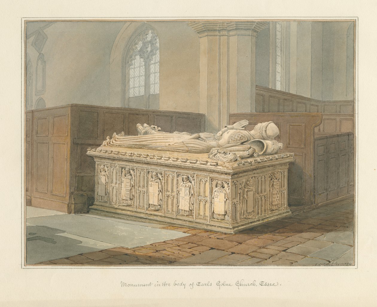 Essex - Iglesia de Earls Colne - Monumento de John Chessell Buckler