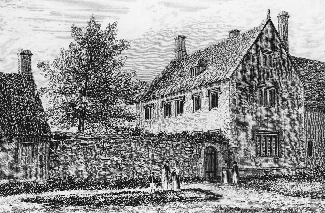 Escuela de Gramática en Adderbury, Oxfordshire de John Chessell Buckler