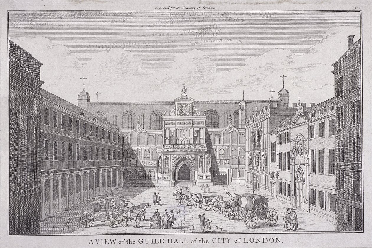 Guildhall, Londres, 1820 de John Chessell Buckler