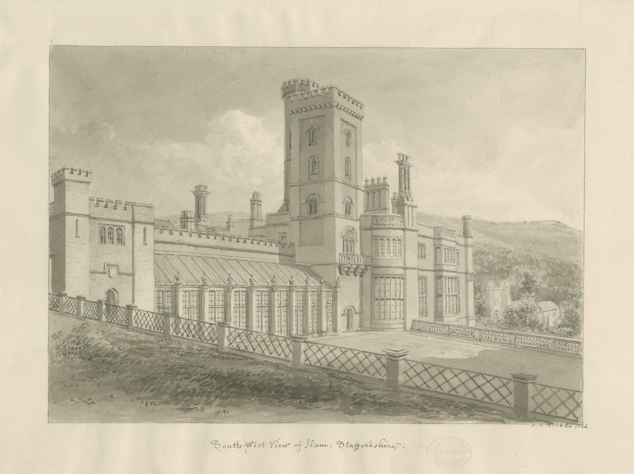 Ilam Hall de John Chessell Buckler
