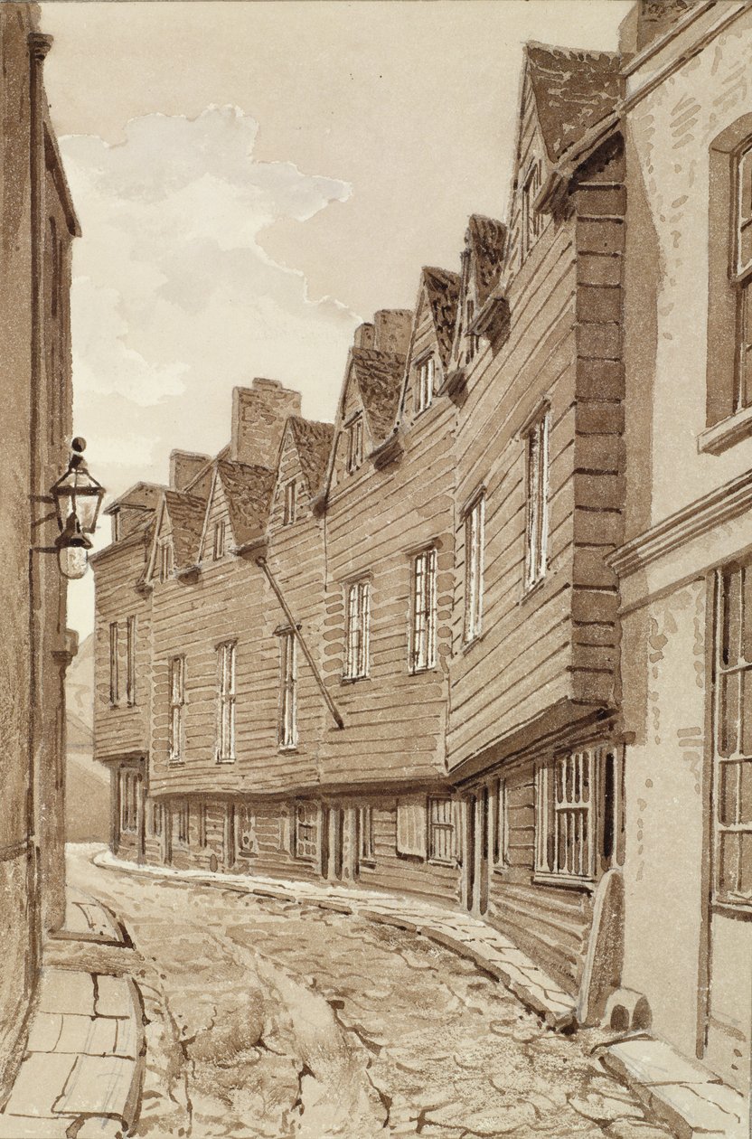 Casas Antiguas en Mill Lane, Bermondsey, 1828, de 