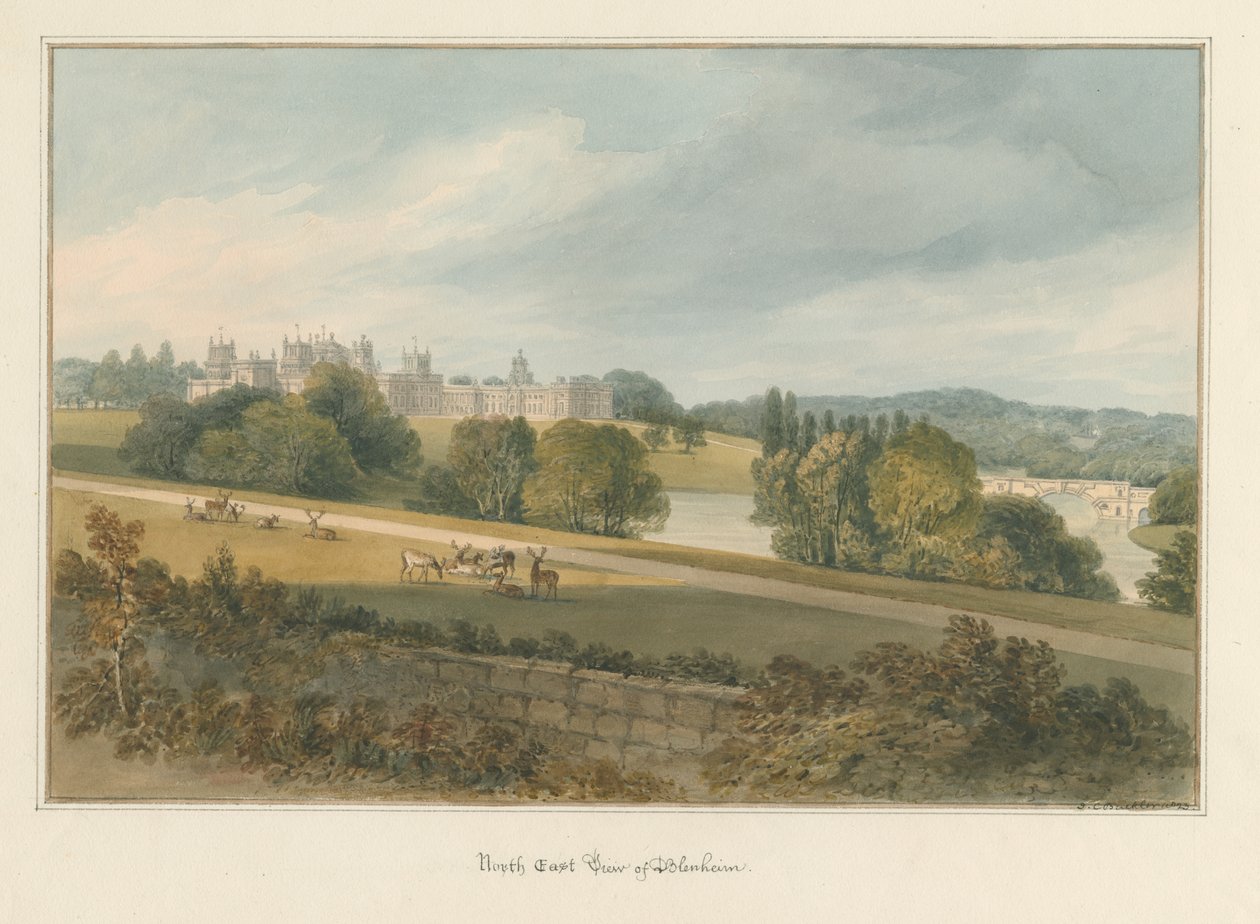Oxfordshire - Palacio de Bleinheim, 1823 de John Chessell Buckler