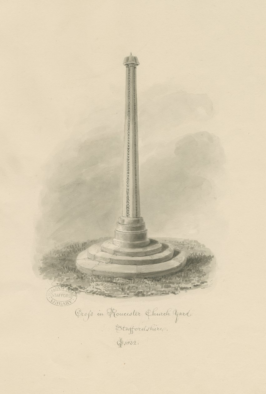 Rocester Churchyard - Cruz de John Chessell Buckler