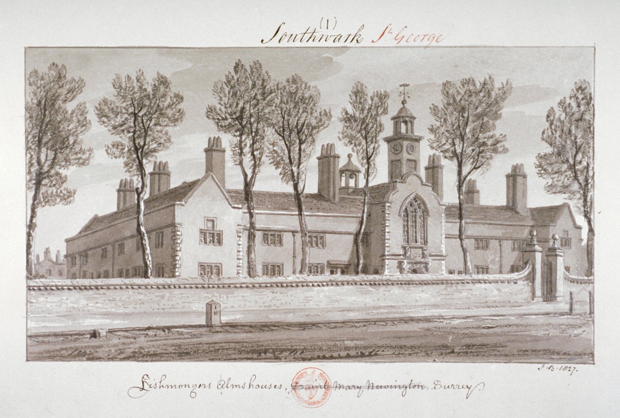 Hospital de San Pedro, Southwark, Londres, 1827 de John Chessell Buckler