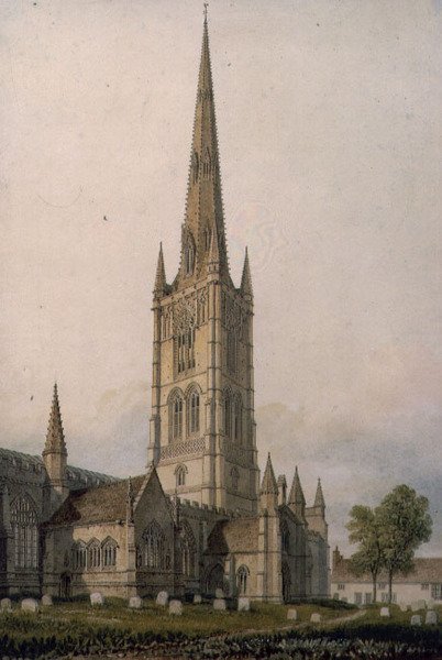 Iglesia de San Walfram, Grantham de John Chessell Buckler