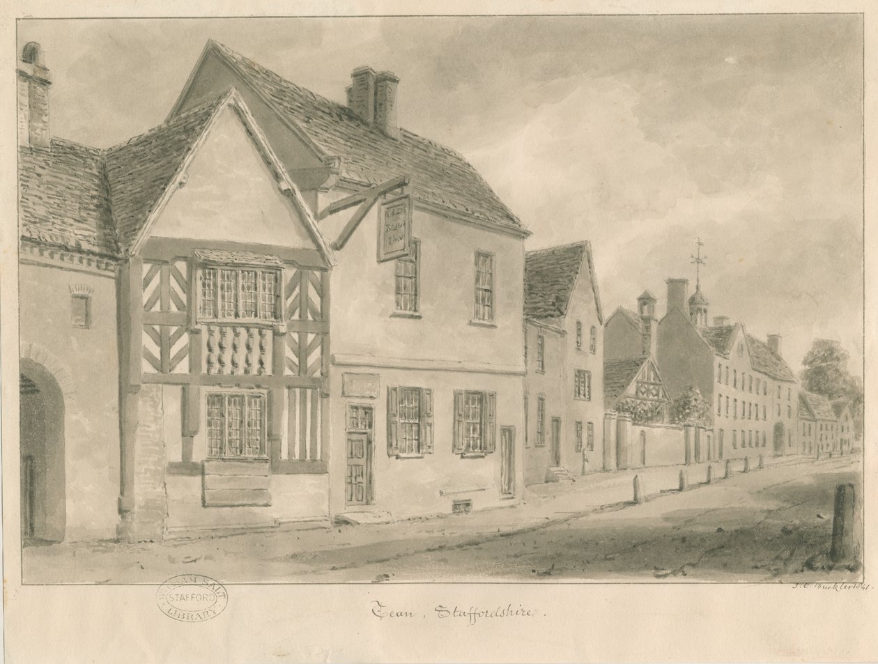 Tean - Calle del pueblo de John Chessell Buckler