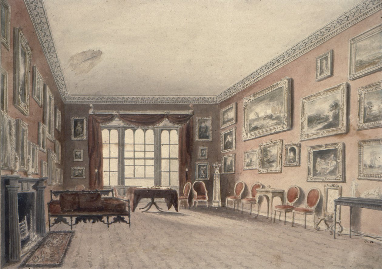 La Galería en Browsholme, cerca de Clitheroe, Yorkshire de John Chessell Buckler
