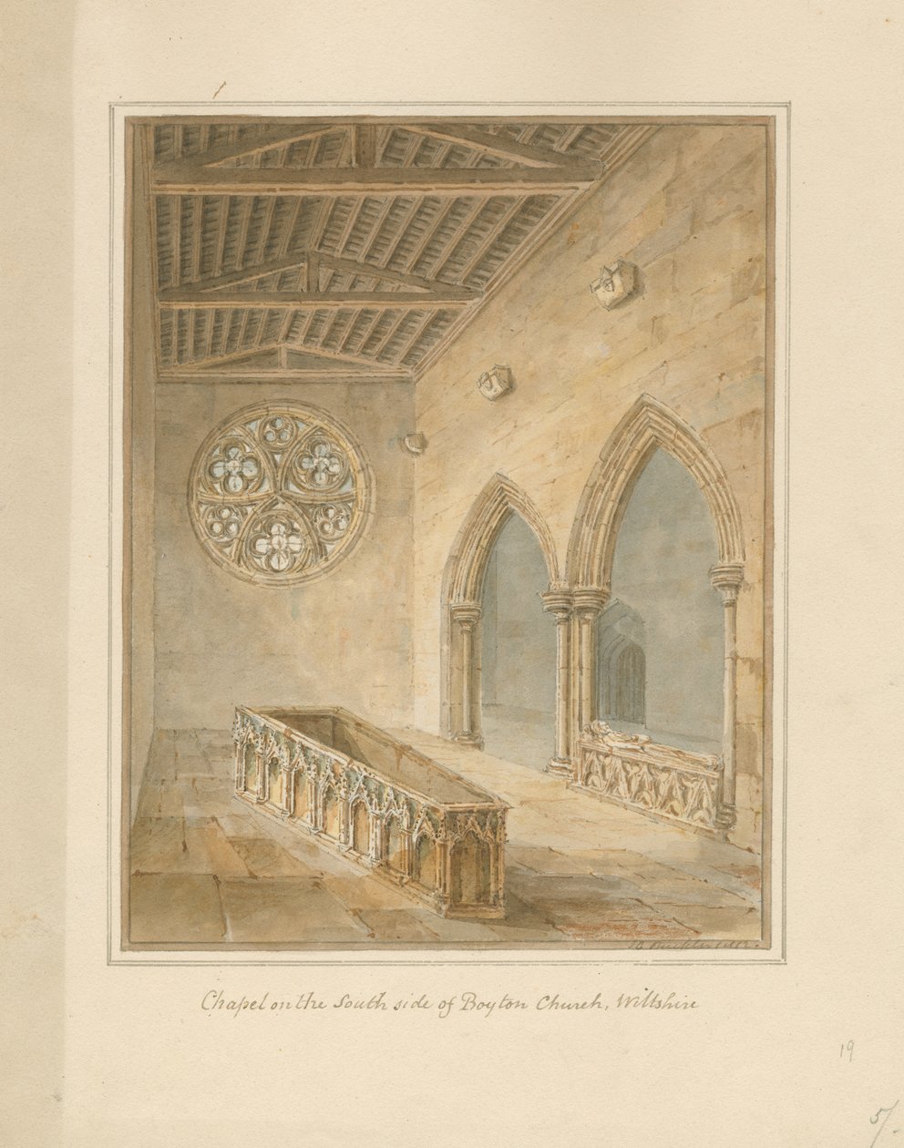 Wiltshire - Iglesia de Boyton - Capilla de John Chessell Buckler