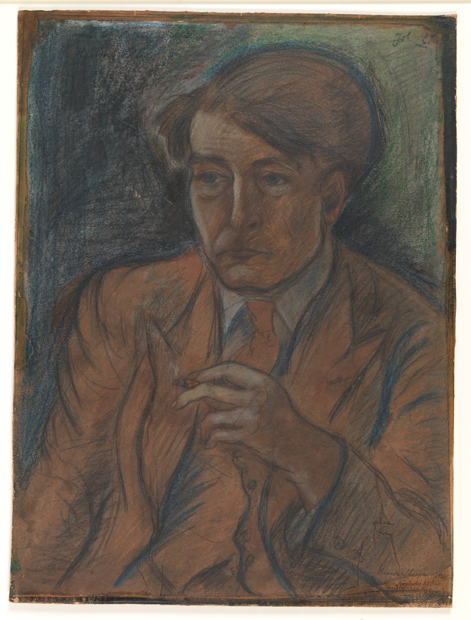 Estudio preliminar para retrato del pintor y grabador Søren Hjorth Nielsen de John Christensen